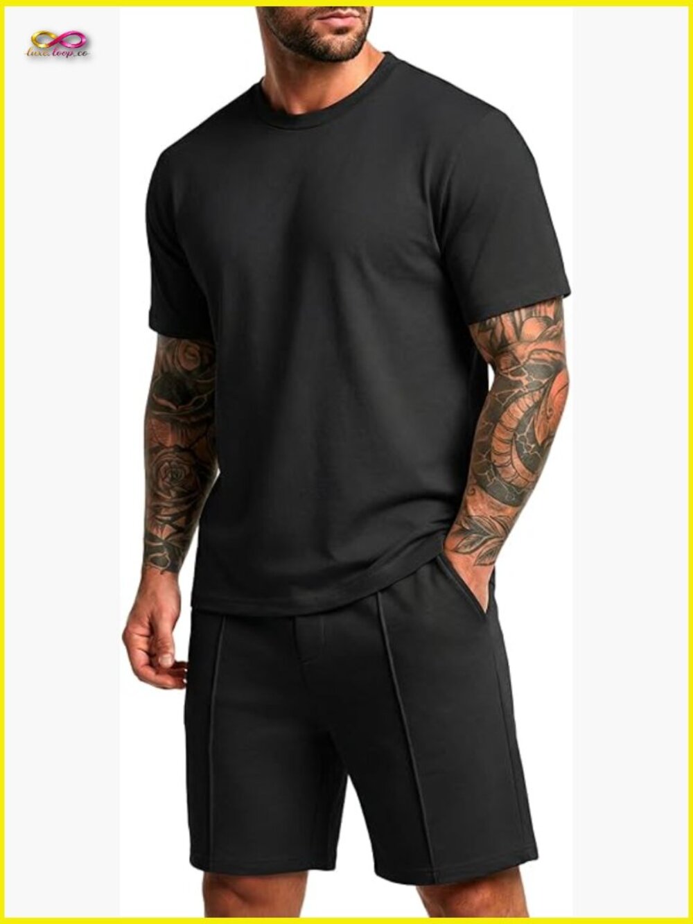 Men's 2 Piece Track Suit Short Sleeve Shirt and Shorts Set Casual Summer Outfits